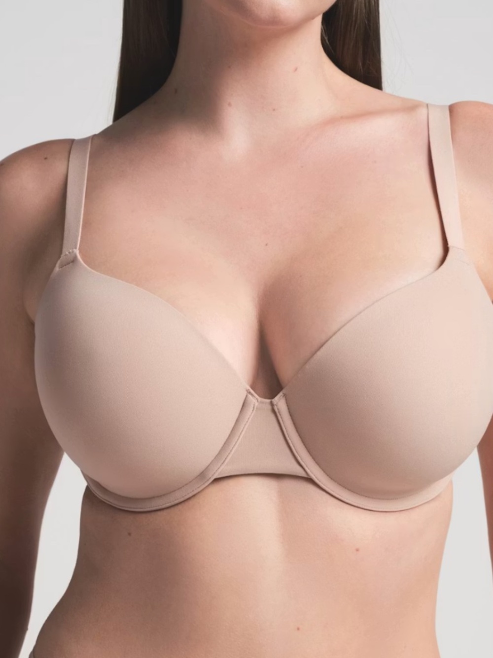 SKIMS Fits Everybody T-Shirt Bra 36DD Nude Sand Seamless Molded Cup